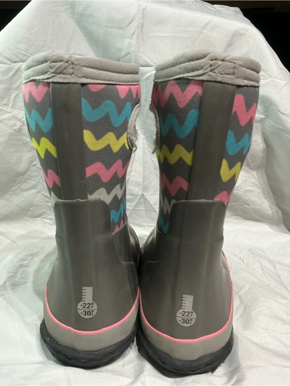 Bogs Kids Grasp winter Boots waterproof Chevron Size Youth 2